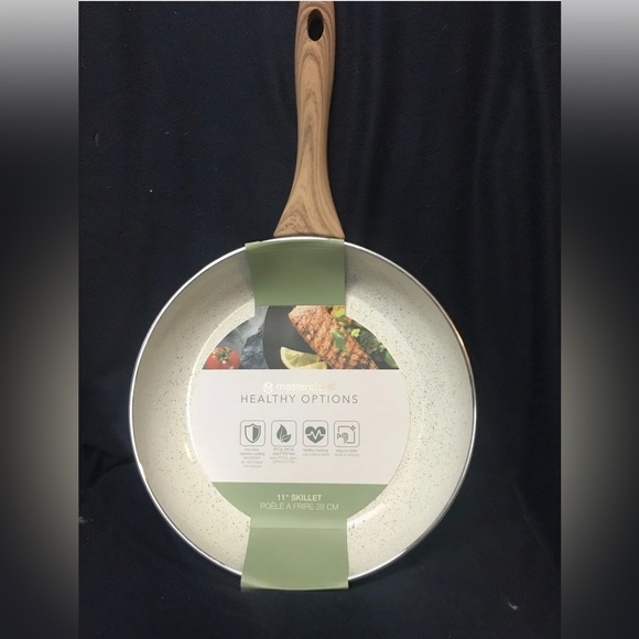 Masterclass HEALTHY OPTIONS 11”/28 Cm SKILLET Premium Cookware WHITE INDUCTION - Picture 2 of 5